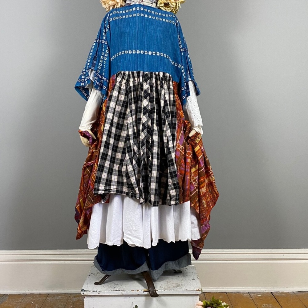 Bohemian Layered Blue Maxi Dress